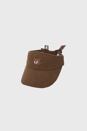 Women Corduroy Sun Visor_CAMEL-a