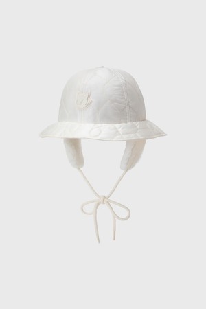 Women Ear Warmer padding Bucket Hat_IVORY-a