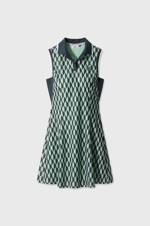 Athletic Optic Block Sleeveless Dress