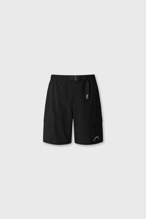 [WAAC X JONES] Men's Air-Dot Belted Shorts (Set)_BLACK-a