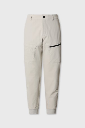 Men Brushed Woven Jogger Pants_IVORY-a