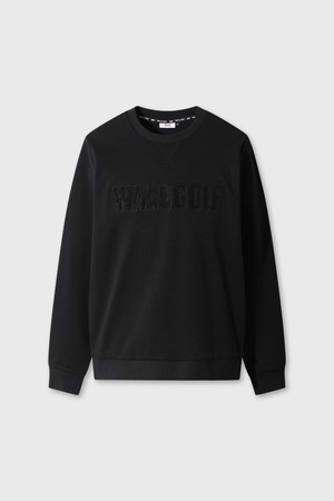 Men Crew Neck Sweat Shirt(Set-up)_BLACK-a