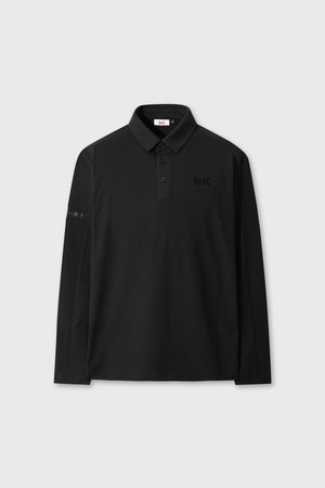 Men WAACK Signature Fleece Polo_BLACK-a