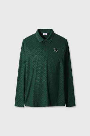 WAACKY Men Embossed Fleece Polo_GREEN-a