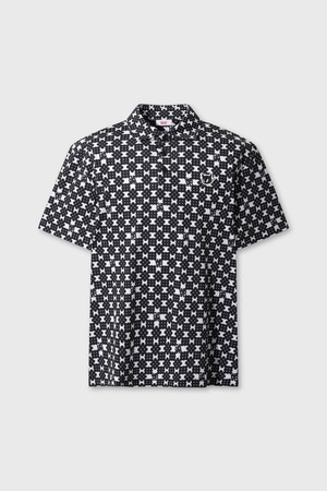 Men WAACKY Geometric Patterned Polo_BLACK-a