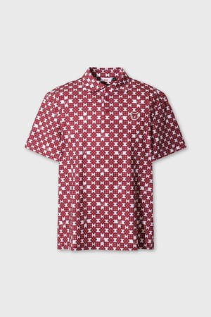 Men WAACKY Geometric Patterned Polo_WINE-a