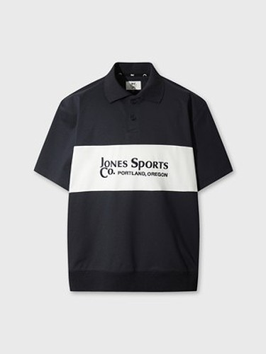 [WAAC X JONES] Men’s Color-Blocked Polo Sweatshirt-a