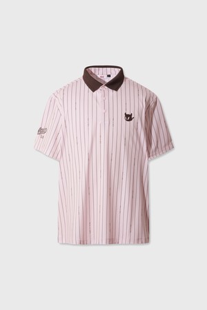 WAACKY Stripe Print Polo_PINK-a