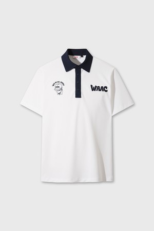 [WAAC X ERIC] Men Symbol Polo_WHITE-a