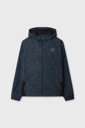 Men Patterned Hoodie Windbreaker