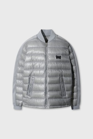 Men Elastic Cuff Detail Down Jacket_SILVER-a