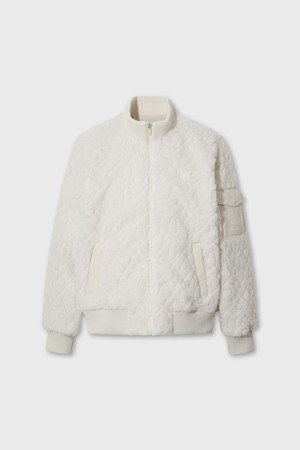 Men Logo JQD Fleece Jacket_IVORY-a