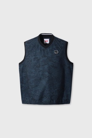 Men Air dot Patterned Vest_NAVY-a