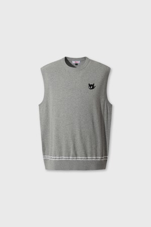 Men WTO Crewneck Knit Vest_GREY-a