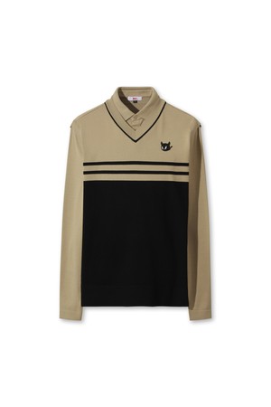 WAACKY Fake Collar Knit Polo