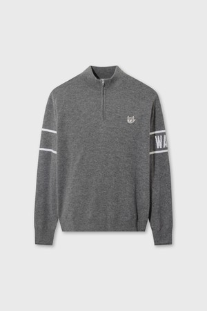 [Exclusive] Men Wool Half Zip Sweater_GREY-a