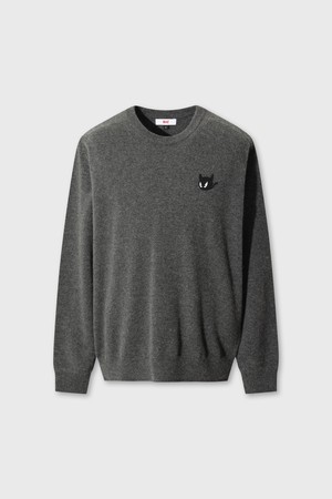 [Exclusive] Men WTO Cashmere Wholegarment Sweater_GREY-a