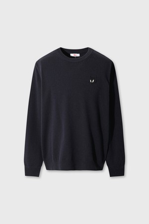 [Exclusive] Men WTO Cashmere Wholegarment Sweater_NAVY-a