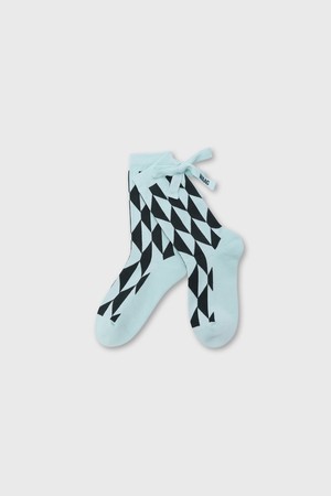 Athletic Women Optic Block Ribbon Socks_GREEN-a