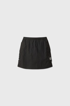 Women Woven string skort_BLACK-a