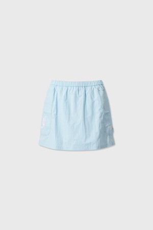 Women Woven string skort_BLUE-a
