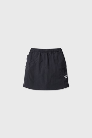 Women Woven string skort_NAVY-a