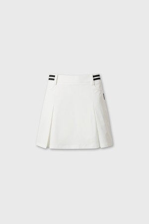 [Exclusive] Unbalanced line pleats skort
