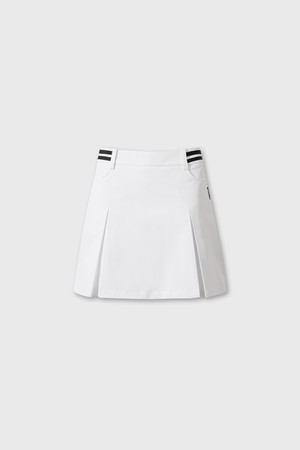 [Exclusive] Unbalanced line pleats skort
