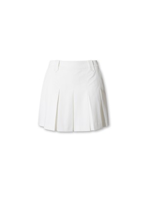 Essential pleats skort_WHITE-a