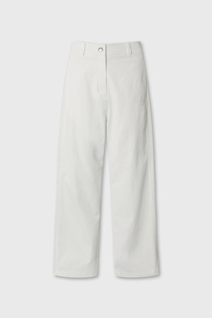 [WAAC X JONES] Women's Barrel Leg Pants_IVORY-a