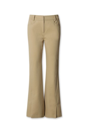 Soft boots cut pants_BEIGE-a