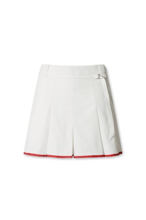 Big pleats half pants_IVORY-a