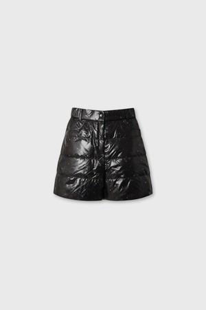 Women Down set-up short pants_BLACK-a