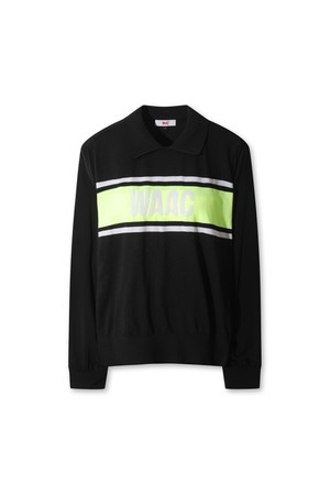 Women Color Block Knit Hybrid Polo_BLACK-a