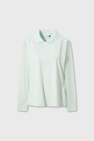 Women Cool Sleeve Hybrid Polo_GREEN-a