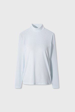 Stripe Pattern Highneck Top_BLUE-a