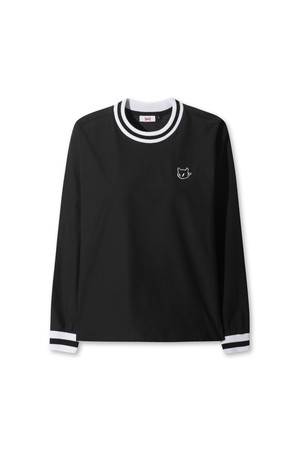 Women Color Block Rib Pullover_BLACK-a