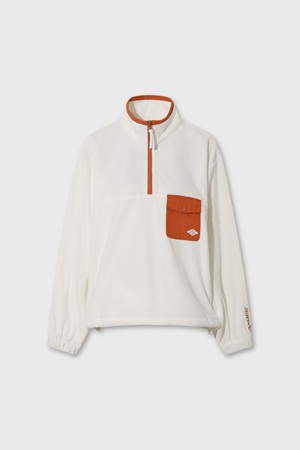[WAAC X JONES] Women's Micro Fleece Half-Zip_IVORY-a