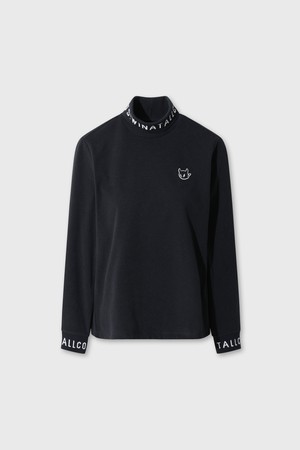 Women Knit Rib High Neck Top