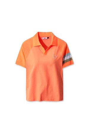 Women Knit Sleeve Hybrid Polo