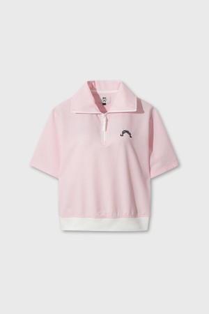 [WAAC X JONES] Women’s Seersucker Half-zip Polo