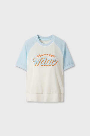 Women Color Block Raglan Mesh Polo