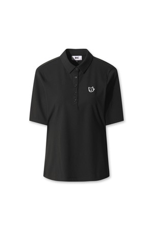 [Exclusive] Women Ribbed Slim Polo