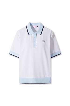 Athletic Rib Collar Polo (OE)_WHITE-a
