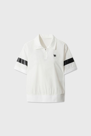 2-way Collar Woven Half-Zip Pullover (OE)_WHITE-a