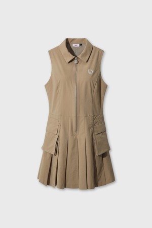 Women Pleats onepiece_BEIGE-a