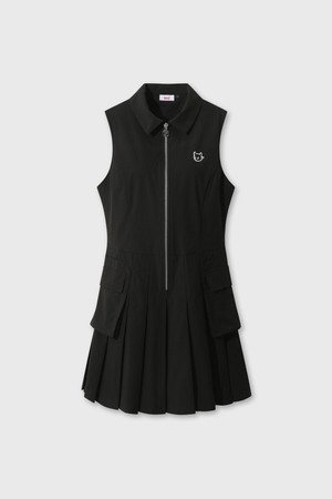 Women Pleats onepiece_BLACK-a
