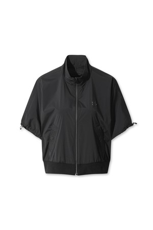 Women Metal zipper half vest_BLACK-a