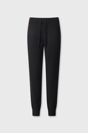 Women Knit Jogger Pants (Set-up)_BLACK-a