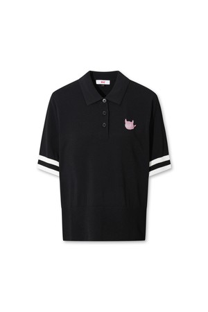 Women WTO Color Block Knit Polo